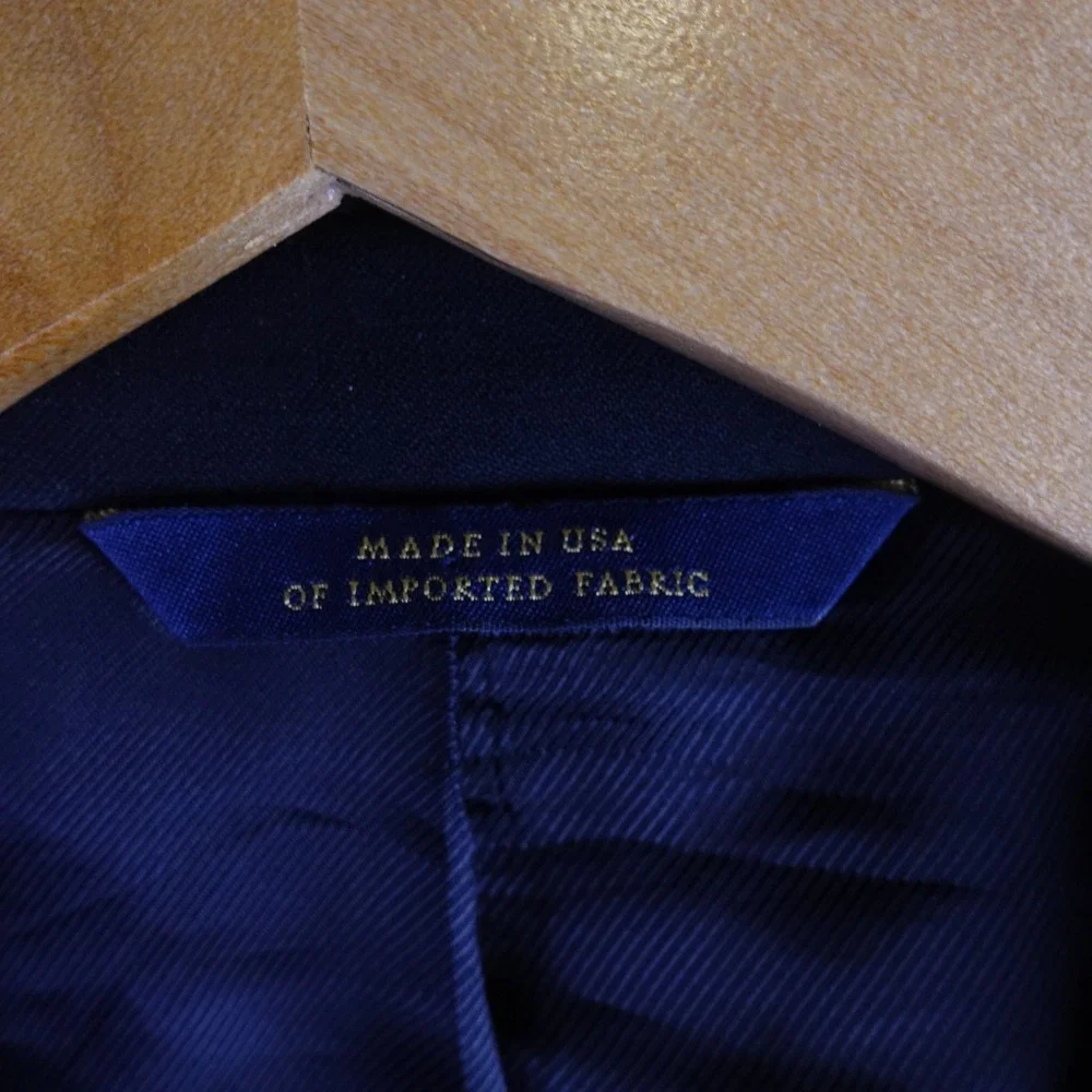 Brooks‎ Brothers 1818 Fitzgerald Blazer Navy Estrato Trabaldo Togna 41L Mens